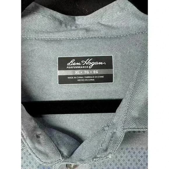 Ben Hogan Men's Performance Polo Shirt, Size XL - Gray with Stripes - Picture 2 of 6